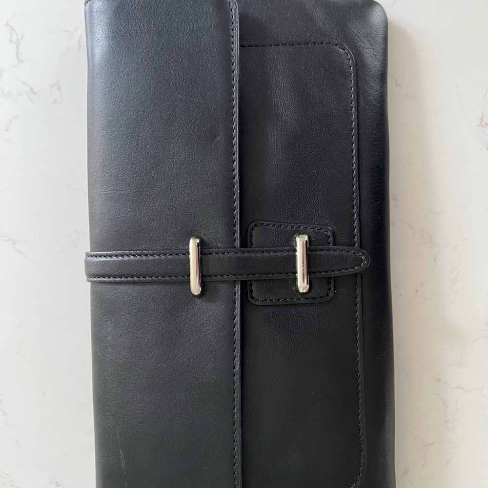 Coach Clutch Black Leather